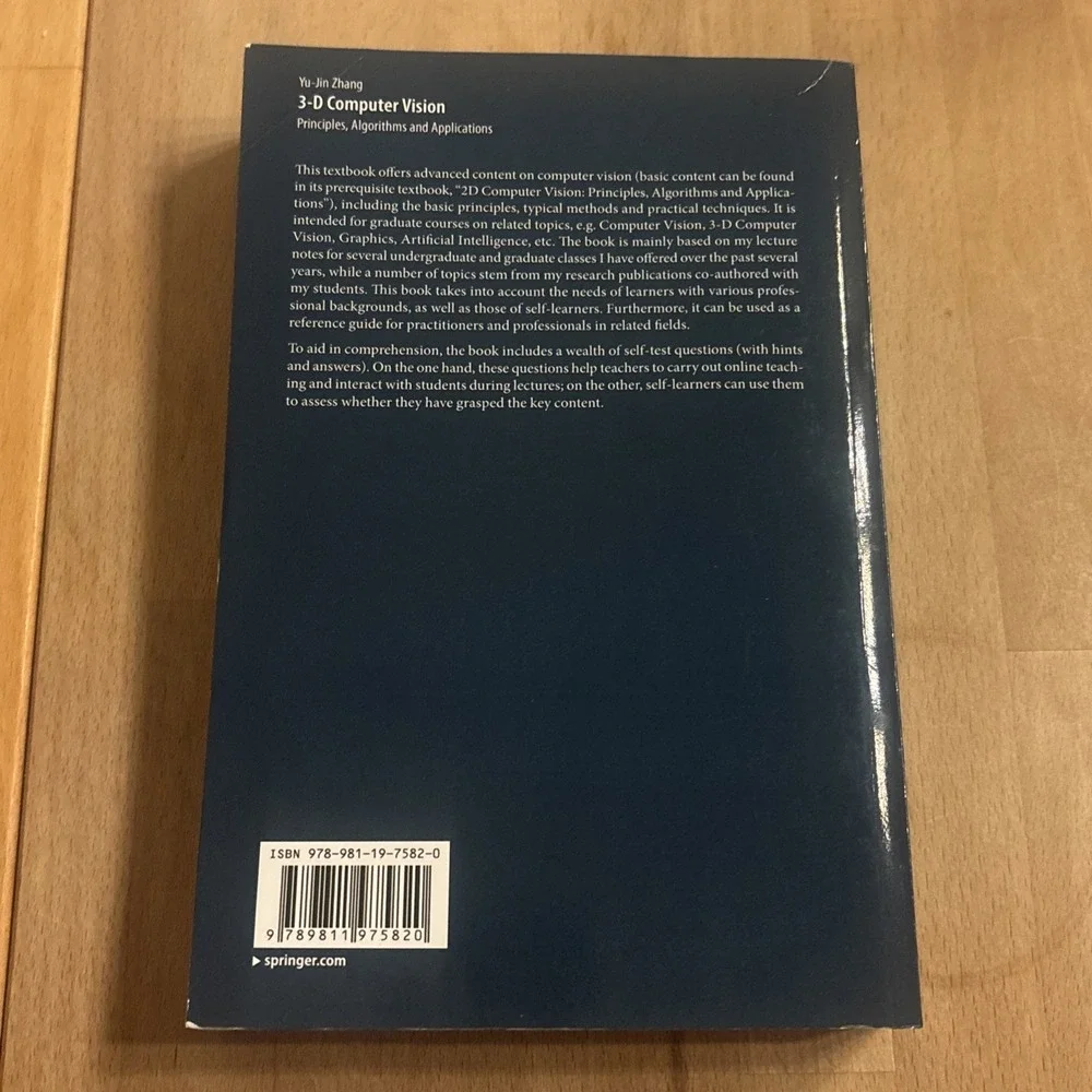 3-D Computer Vision: Principles, Algorithms and‎ Applications by Yu-Jin Zhang